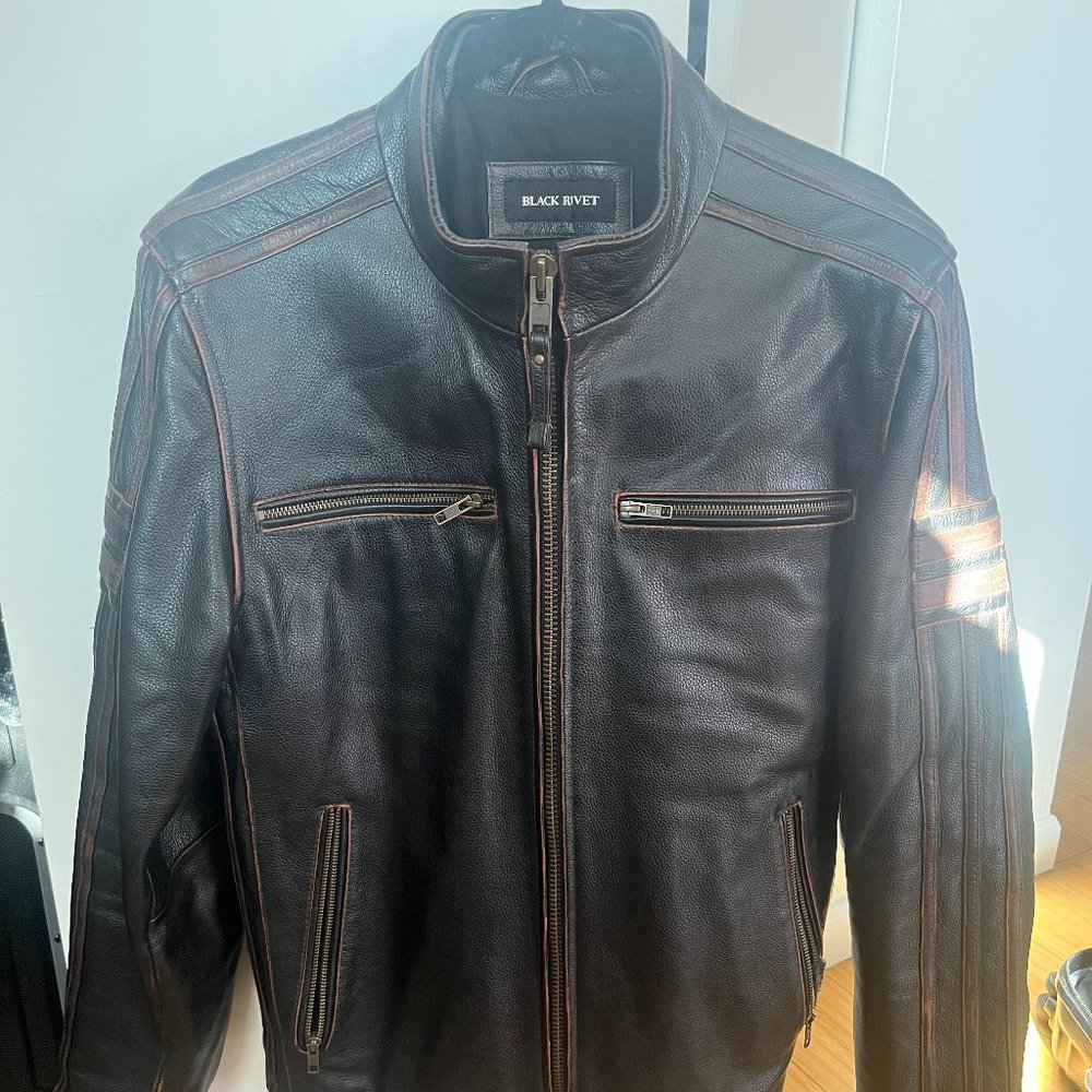 Black Rivet Leather Jacket
